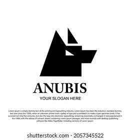 anubis head logo design. silhouette anubis logo for your design or business