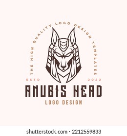 anubis head logo template. anubis character vector logo.