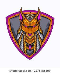 Ilustración vectorial del logo de Anubis