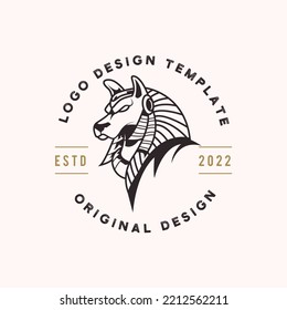anubis head, anubis template vector logo.