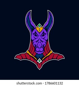 anubis head vector for design elements for logo, poster, illustration or t-shirt design.