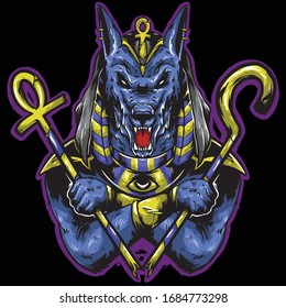 Anubis Head Vektorillustration Logo Maskottchen