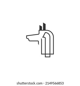 Anubis icon logo design illustration template vector