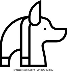 anubis icon. Thin linear style design isolated on white background