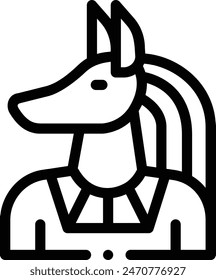 anubis icon. Thin Linear Style Design Isolated On White Background