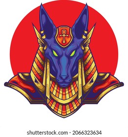 Anubis illustration with premium quality stock vector