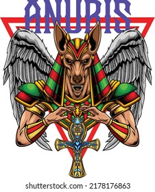 Anubis illustration with premium quality stock vector