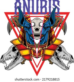 Anubis illustration with premium quality stock vector