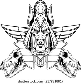 Anubis illustration with premium quality stock vector