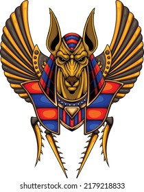 Anubis illustration with premium quality stock vector