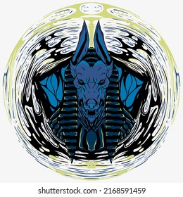 Anubis illustration vector for merch and team