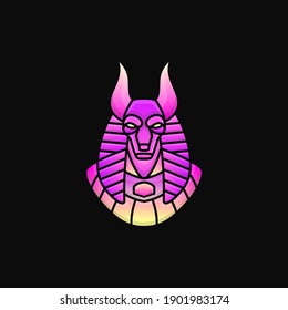 Anubis Logo Characters. Mascot Logo Gradient Style