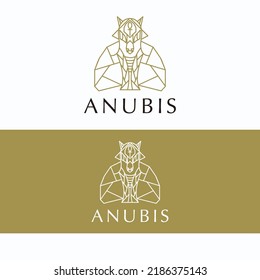 Anubis logo design icon template