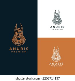 Anubis logo design icon vector