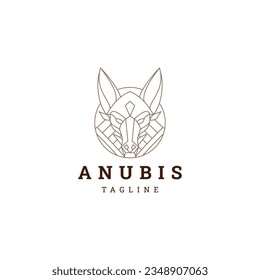 Anubis logo design icon vector