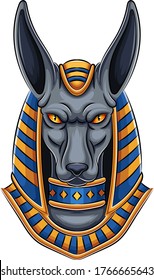 Anubis logo design mascot vector illustration