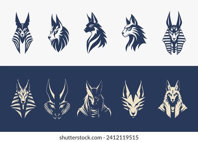 Anubis logo design vector illustration
