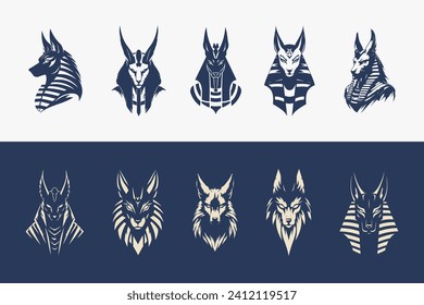 Anubis logo design vector illustration