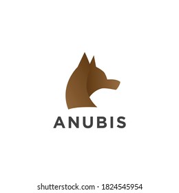 Anubis Logo Vector Simple Animal Illustration