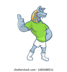 Anubis mascot design with modern illustration concept style for sport team.