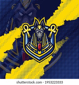Anubis mascot logo design illustration