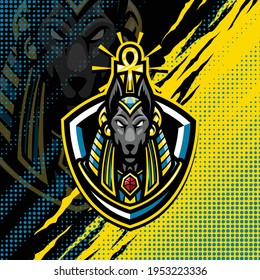 Anubis mascot logo design illustration