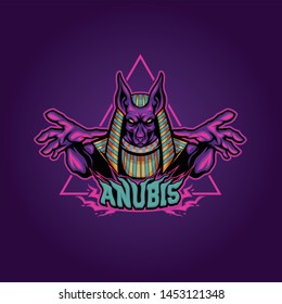 anubis mascot logo e-sport vector