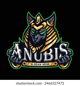 Anubis Mascot logo template for esport and sport team vector Art by Artbot Studio