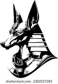 Anubis is a popular Egyptian deity often depicted as a man with the head of a jackal. In your vector EPS image, Anubis is shown standing tall with his characteristic jackal head, 