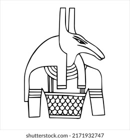 Anubis portrait Egypt god black and white