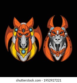anubis robot head for commercial use