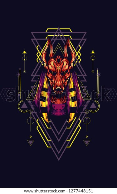Anubis Sacred Geometry Stock Vector Royalty Free