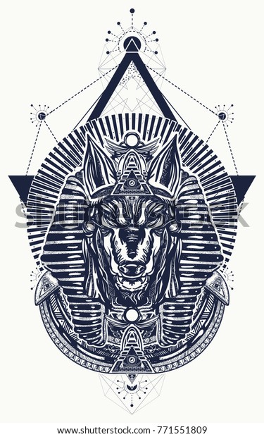 anubis geometric minimalist tattoo anubis geometric minimalist tattoo