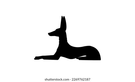 Silhouette Anubis Shrine, vector de alta calidad