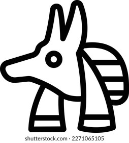 anubis  Vector illustration on a transparent background. Premium quality symmbols. Thin line vector icons for concept and graphic design. 
