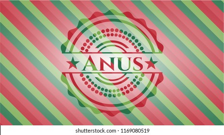 Anus christmas badge.