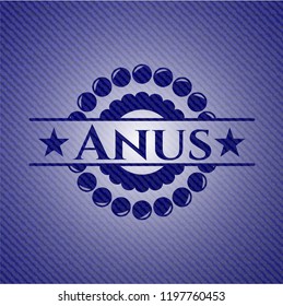 Anus emblem with jean texture