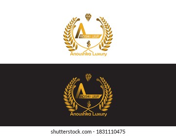 Anushka Luxury Logo or Icon Design 