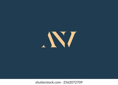 ANV abstract letter logo design. This logo is designed by three abstract letters.