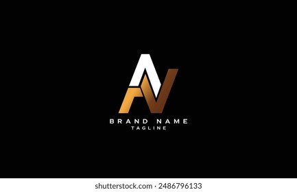 ANV, AVN, NAV, NVA, VNA, VAN, Abstract initial monogram letter alphabet logo design