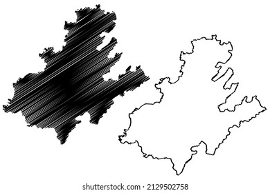 Anvers island (Palmer Archipelago, Antarctica) map vector illustration, scribble sketch Antwerp or Antwerpen or Isla Amberes map
