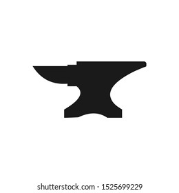 anvil blacksmith crafting vector logo design template on white