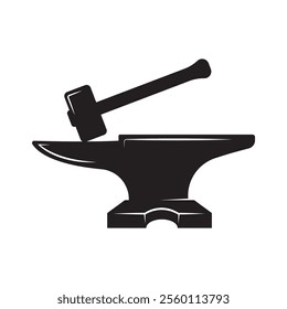 Anvil for Blacksmith Illustration Symbol Vector Logo Silhouette