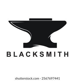 Anvil for Blacksmith Illustration Symbol Vector Logo Silhouette