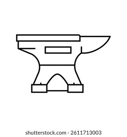 anvil blacksmith line icon vector. anvil blacksmith sign. isolated contour symbol black illustration