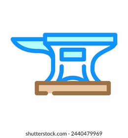 anvil blacksmith metal color icon vector. anvil blacksmith metal sign. isolated symbol illustration