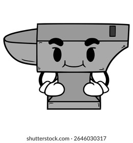 anvil character illustration hand drawn isolated vector