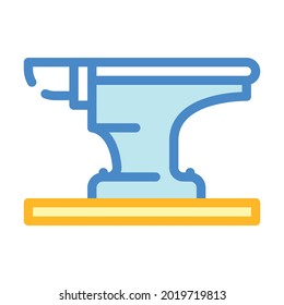 anvil for forging metal color icon vector. anvil for forging metal sign. isolated symbol illustration