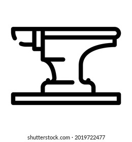 anvil for forging metal line icon vector. anvil for forging metal sign. isolated contour symbol black illustration