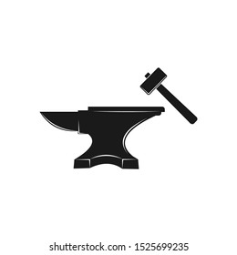 Anvil Hammer Blacksmith Crafting Vector Logo Stock Vector (Royalty Free ...